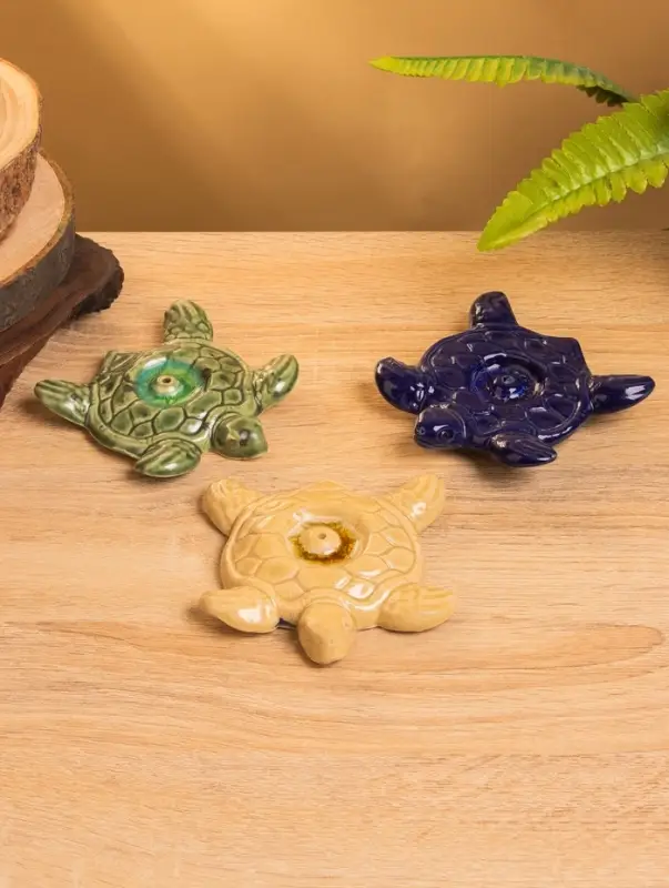 Подставка под благовония &laquo;Морская черепаха&raquo;, 10&times;10&times;2 см, керамика, МИКС