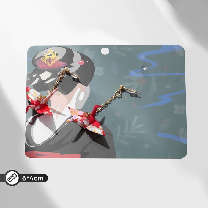 Серьги с жемчугом &laquo;Япония&raquo; яркое оригами, цветные в золоте