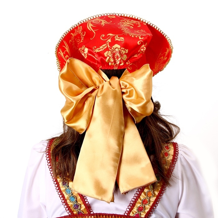 Карнавальный костюм &laquo;Самоцветы&raquo;: платье, кокошник, косынка в руку, р-р 42-44