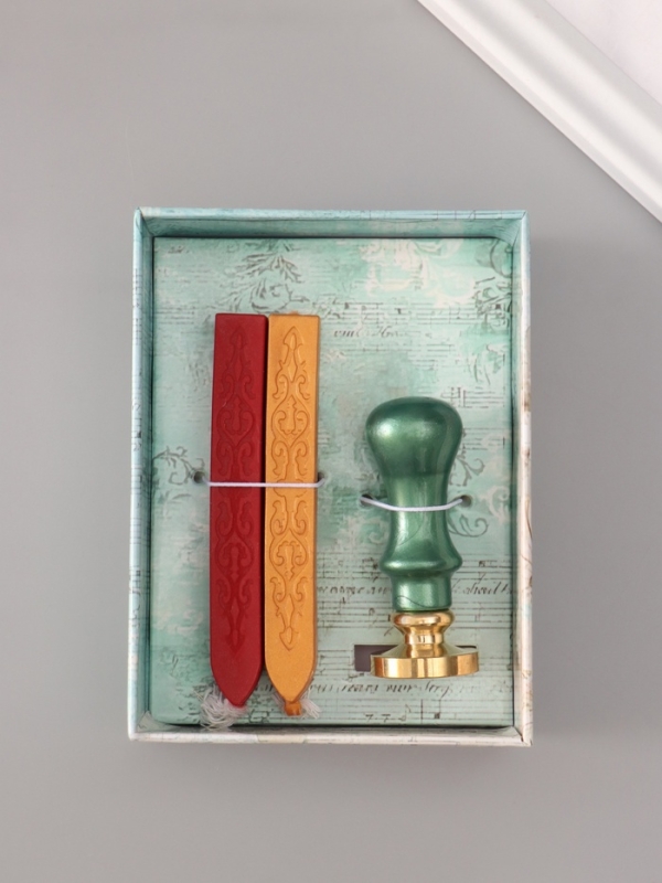 Сургучный набор "Мальчик и лис" печать, ручка, сургуч 12,5х10х3,6 см