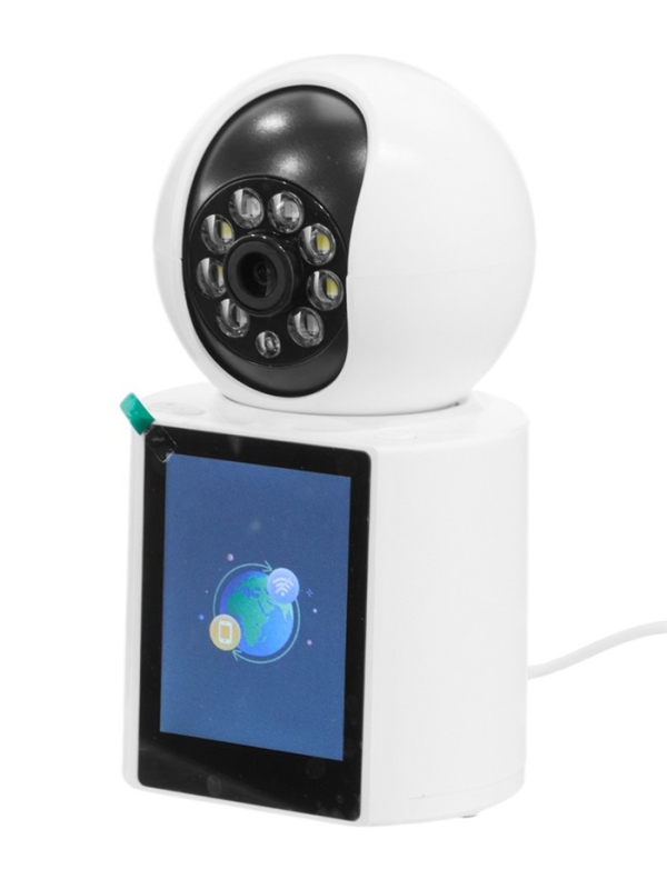 Видеокамера WiFi Cam-12, 2 Мп, 1920&times;1080, угол обзора 110&deg;, 5 V, экран, белая