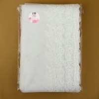 Кружево на сетке, 150 мм &times; 9 &plusmn; 0,5 м, цвет белый