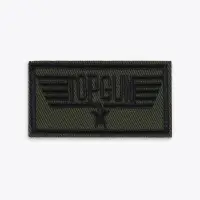 Термоаппликация Topgun, 6.3&times;3.3 см, фасовка 10 шт., хаки