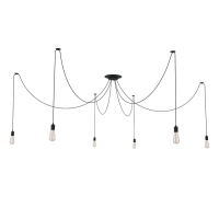 Светильник "Паук" черный 6x40Вт E27 черный BayerLux