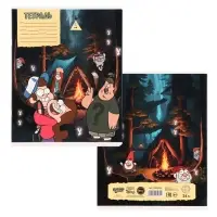 Тетрадь в клетку 24 листа, 5 видов МИКС, обложка мелованный картон, &laquo;Гравити Фолз&raquo;