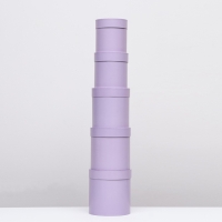 Набор круглых коробок 5в1 Сирень перламутровая", 20 &times; 20 ‒15 &times; 15 см