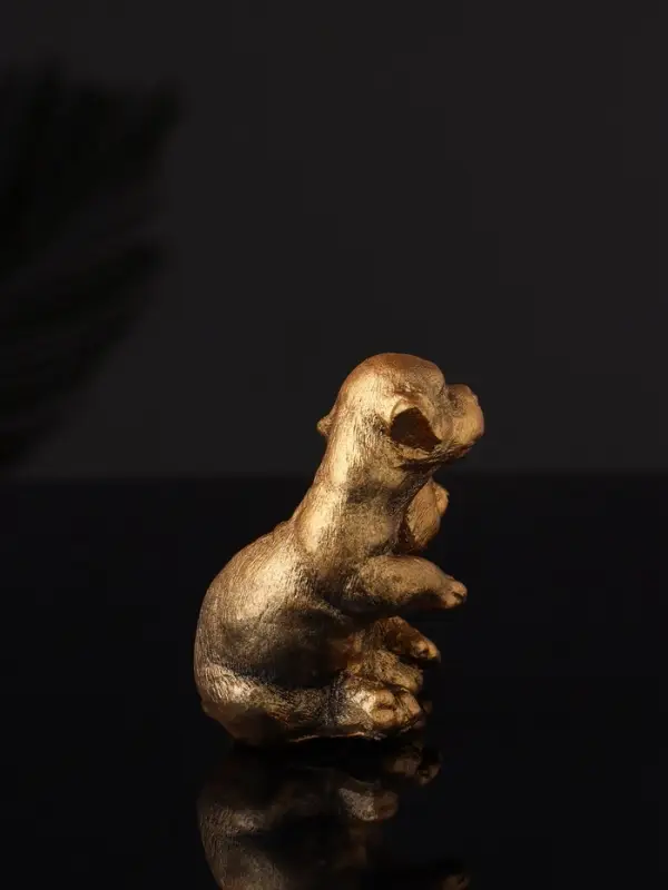 Набор статуэток "Гости, кошка и собака" 7 см, бронза