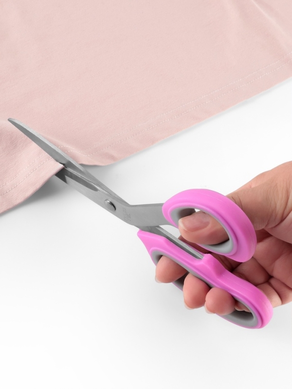 Ножницы портновские, скошенное лезвие, 8", 21 см, цвет МИКС