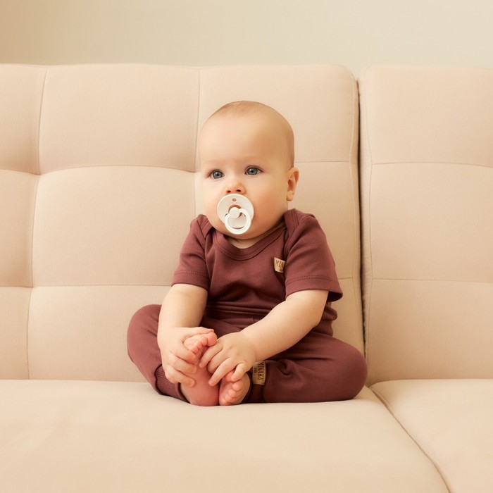 Штаны детские MINAKU, цвет коричневый, рост 68-74 см