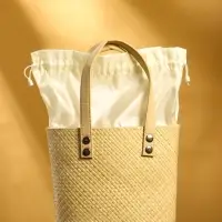 Сумка плетёная из пандана, 23&times;13&times;35 см, бежевая