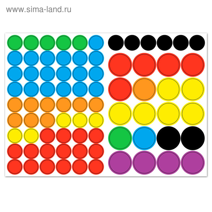 Наклейки-кружочки набор &laquo;Познаём мир вокруг&raquo; 6 шт. по 16 стр.