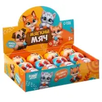 Мяч детский мягкий &laquo;Твои друзья&raquo;, 6.3 см, в шоубоксе