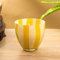 Свеча ароматическая в стеклянном подсвечнике 85 гр, синий муск