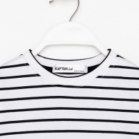 Лонгслив детский в полоску KAFTAN, размер 36 (134-140 см), цвет белый/чёрный