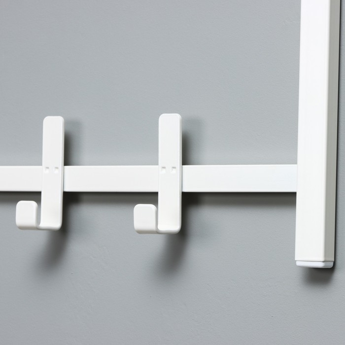 Вешалка с полкой &laquo;Торонто 32&raquo;, 92,4&times;25,5&times;9,8 см, металл, цвет белый