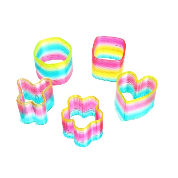 Пружинка-радуга &laquo;Фигуры с блёстками&raquo;, цвета МИКС