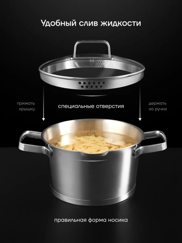 Кастрюля с крышкой Loretto-20C 3 литра