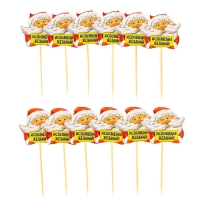 Шпажки на новый год «Исполнения желаний», Дедушка Мороз, новогодний набор 12 шт. Шпажки на новый год «Исполнения желаний», Дедушка Мороз, новогодний набор 12 шт.