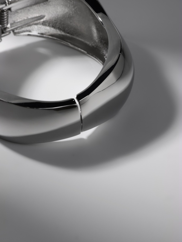 Браслет металл &laquo;Манжета&raquo; мятый, цвет серебро