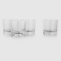 Набор стаканов для виски "Альфа", 4 шт, 310 мл, р-р стакана: 8,8х8,8х9,25 см