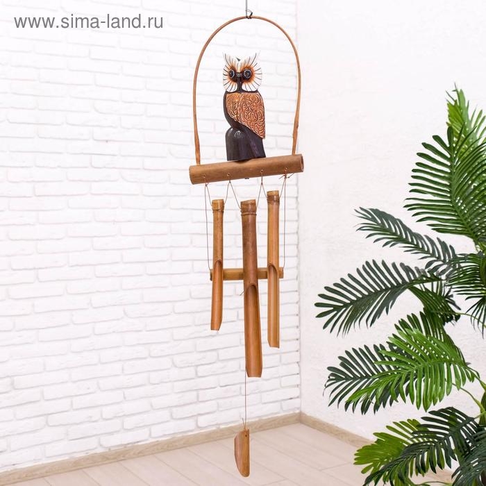 Музыка ветра &laquo;Сова&raquo;, 83&times;20&times;4 см, бамбук, МИКС