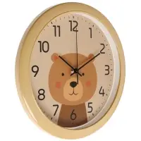 Часы настенные "Медвежонок", детские, плавный ход,  d=29см, бежевые