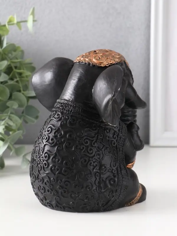 Фигура &laquo;Слон индийский большой&raquo;, 14&times;12&times;12 см, чёрная