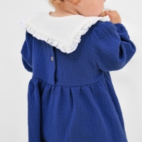 Платье с воротничком Крошка Я Муслин, 68-74, синий Платье с воротничком Крошка Я Муслин, 68-74, синий