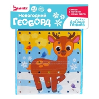 Геоборд двусторонний &laquo;Новогодний&raquo; со сменными картинками и резиночками
