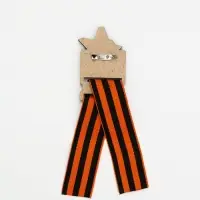 Значок деревянный с лентой "9 мая,звезда", георгиевская лента