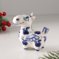 Статуэтка фарфоровая "Конь Пегас" кобальт, 8 см