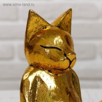 Сувенир дерево "Кот йог" 15х6,5х15 см