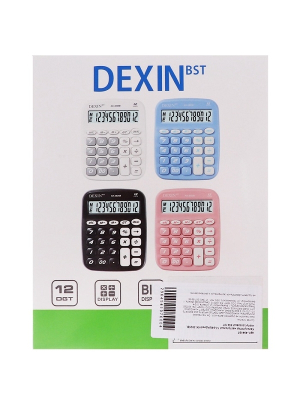 Калькулятор настольный 12-разрядный КК-3825В, розовый