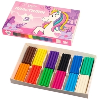 Пластилин 12цв 180г Минни и Единорог