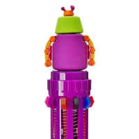 Ручка шариковая автоматическая, 10-ти цветная, штрихкод на штуке, МИКС Робот/Машина