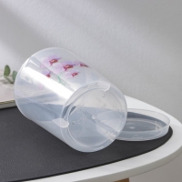 Горшок для орхидей с поддоном, 1.2 л, пластиковый, прозрачный, МИКС