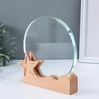 Стела наградная "Звёздочка" верх 18х17 см низ 19х9 см звезда 6х6 см 3,5х19х20 см