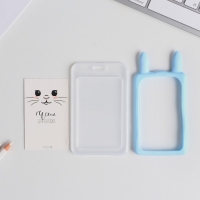 Чехол для бейджа с ушками &laquo;Зайчик&raquo;, 7 х 12 см