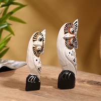 Сувенир интерьерный "Совы" дерево (набор 2 штуки) Сувенир интерьерный "Совы" дерево (набор 2 штуки)