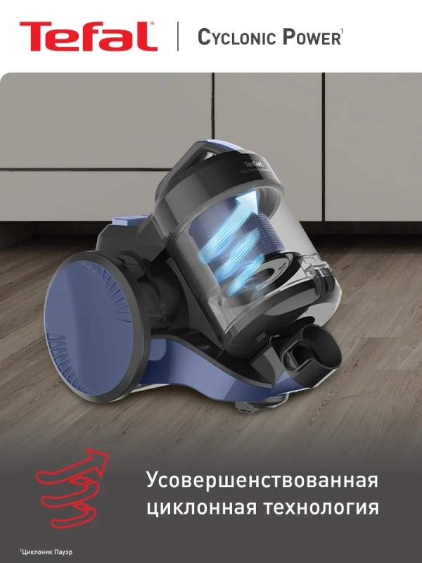 Пылесос для дома Cyclonic Power TW1931RH с контейнером