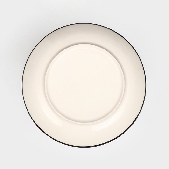 Тарелка &laquo;Персия&raquo;, керамика, серая, 19 см, 1 сорт, Иран