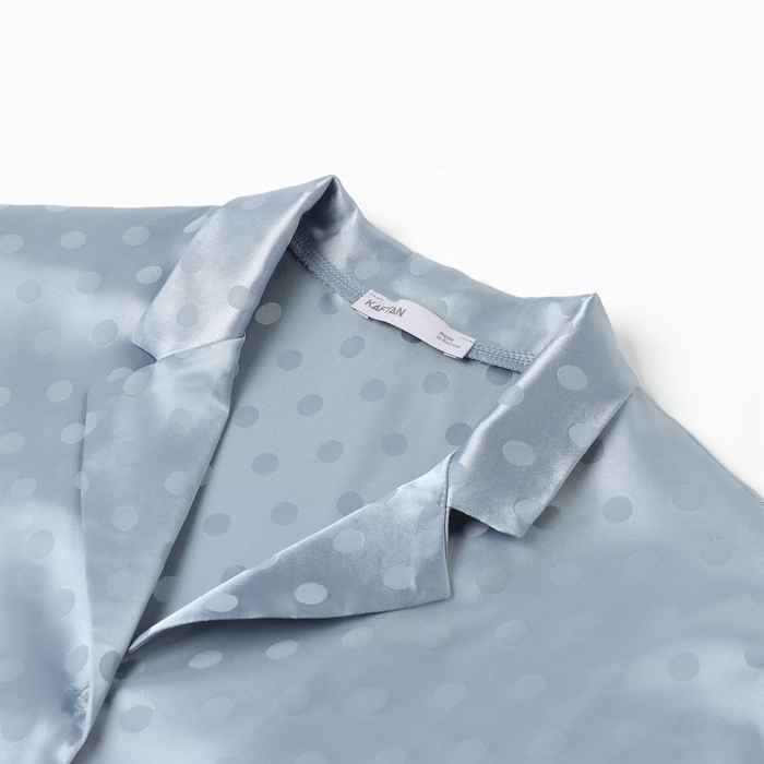 Пижама женская (рубашка и брюки) KAFTAN Пижама женская (рубашка и брюки) KAFTAN "Горох" цвет голубой, размер 44-46