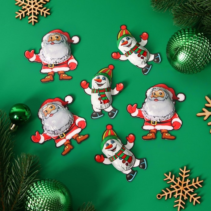 Новый год. Шоколад фигурный Новый год. Шоколад фигурный "Рождественский", в пакете, 57 г