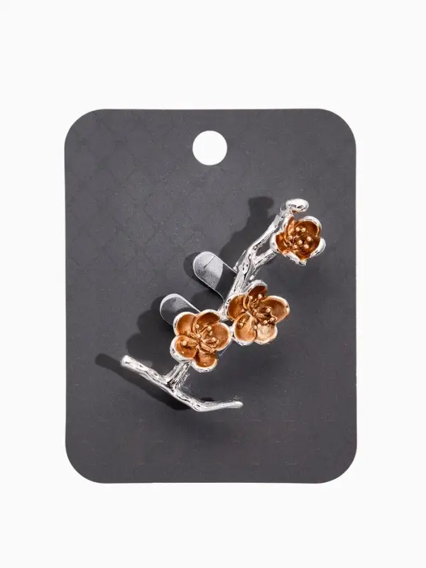 Брошь &laquo;Ветка Сакуры&raquo;, цвет кофейный