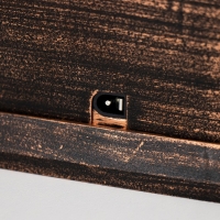 Ночник "Камин" LED от батареек 3хАА USB черный с медной патиной 12х14,5х26,5 см