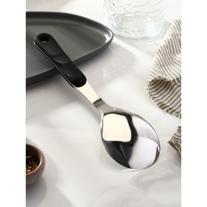 Ложка гарнирная из нержавеющей стали Доляна Home, 29&times;8 см, толщина 3 мм