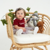 Набор Крошка Я &laquo;Цветочек&raquo; юбка и повязка на голову 3-18 мес, серый