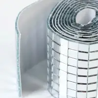 Зеркальная мозаика, самоклеящаяся, 4 см * 1 м, цвет серебро