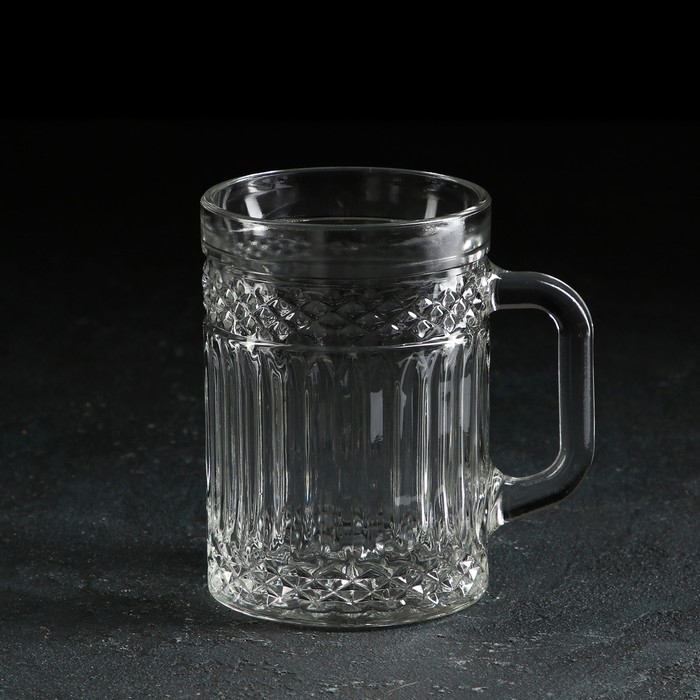 Кружка стеклянная &laquo;Крист&raquo;, 400 мл, МИКС