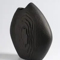 Ваза &laquo;Бего&raquo;, 24&times;21 см, керамика, чёрная